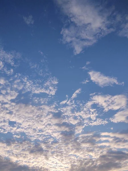 Blauwe Lucht Met Wolken Natuur Achtergrond — Stockfoto