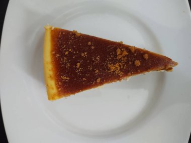 Arka planda bir parça keki kapat, kapat