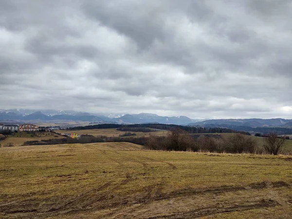 Krásná Horská Krajina Zamračený Den — Stock fotografie