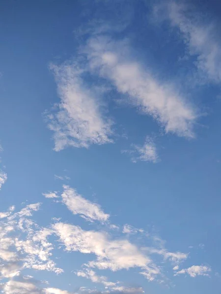 Blauwe Lucht Met Wolken Natuur Achtergrond — Stockfoto