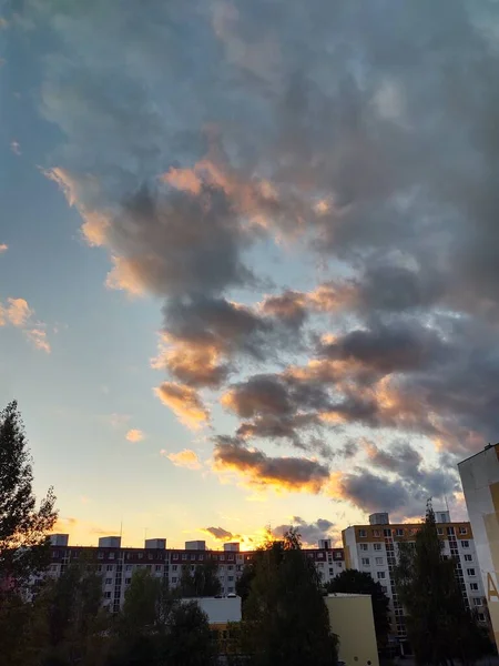Прекрасний Захід Сонця Над Європією — стокове фото