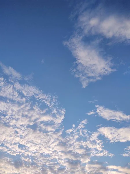 Blauwe Lucht Met Wolken Natuur Achtergrond — Stockfoto