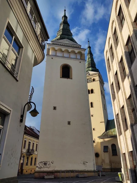 Old Castle Church Hill City Slovakia — Stockfoto