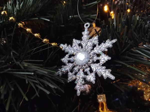 Decoraciones Árbol Navidad Durante Invierno Países Bajos —  Fotos de Stock