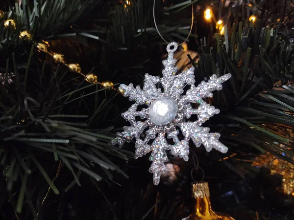 Decoraciones Árbol Navidad Durante Invierno Países Bajos —  Fotos de Stock