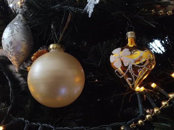 Decoraciones Árbol Navidad Durante Invierno Países Bajos —  Fotos de Stock
