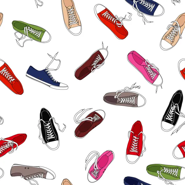 Converse skor mönster — Stock vektor
