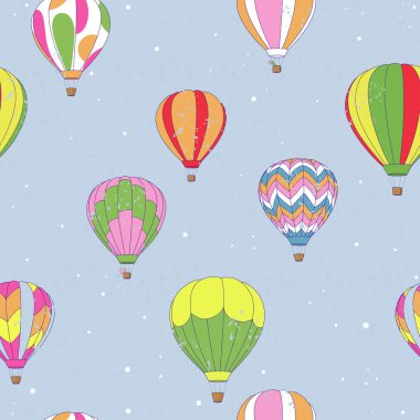Vintage sıcak hava balonu desen