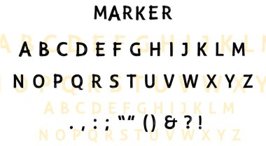yazı tipi marker