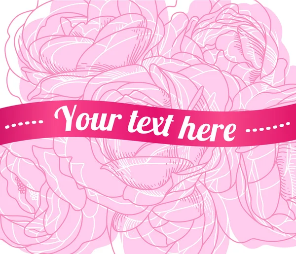 Fond floral vectoriel avec place pour votre texte — Image vectorielle