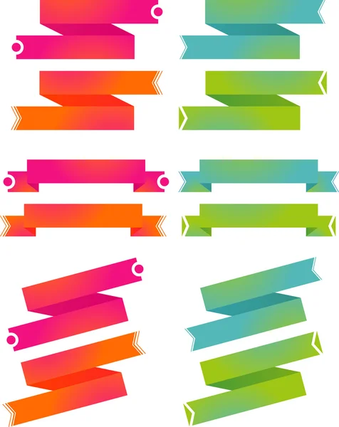 Ribbon set — Stock Vector