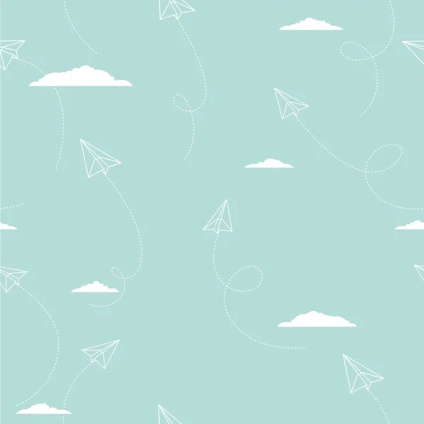 矢量模式与纸飞机 — 图库矢量图片