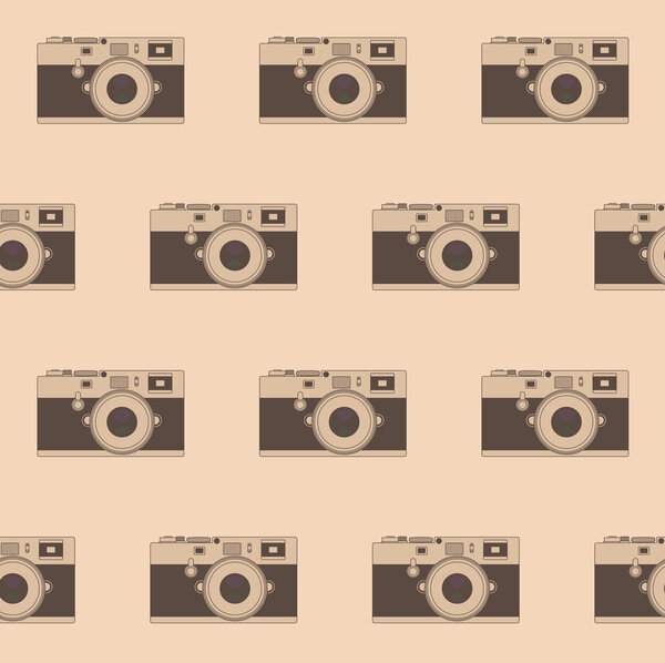 Шаблон с ретро камерами
