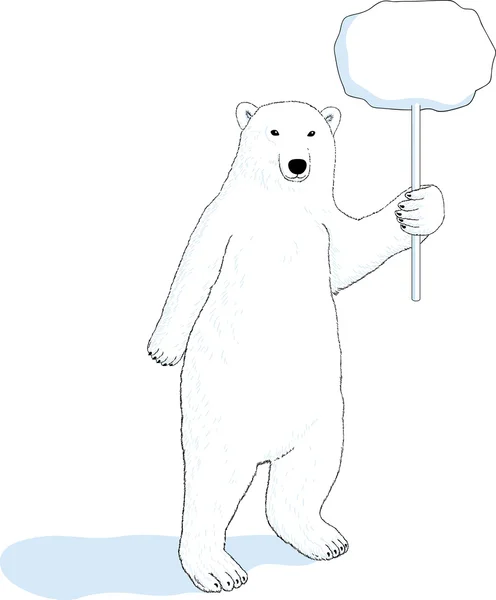 Urso polar — Vetor de Stock