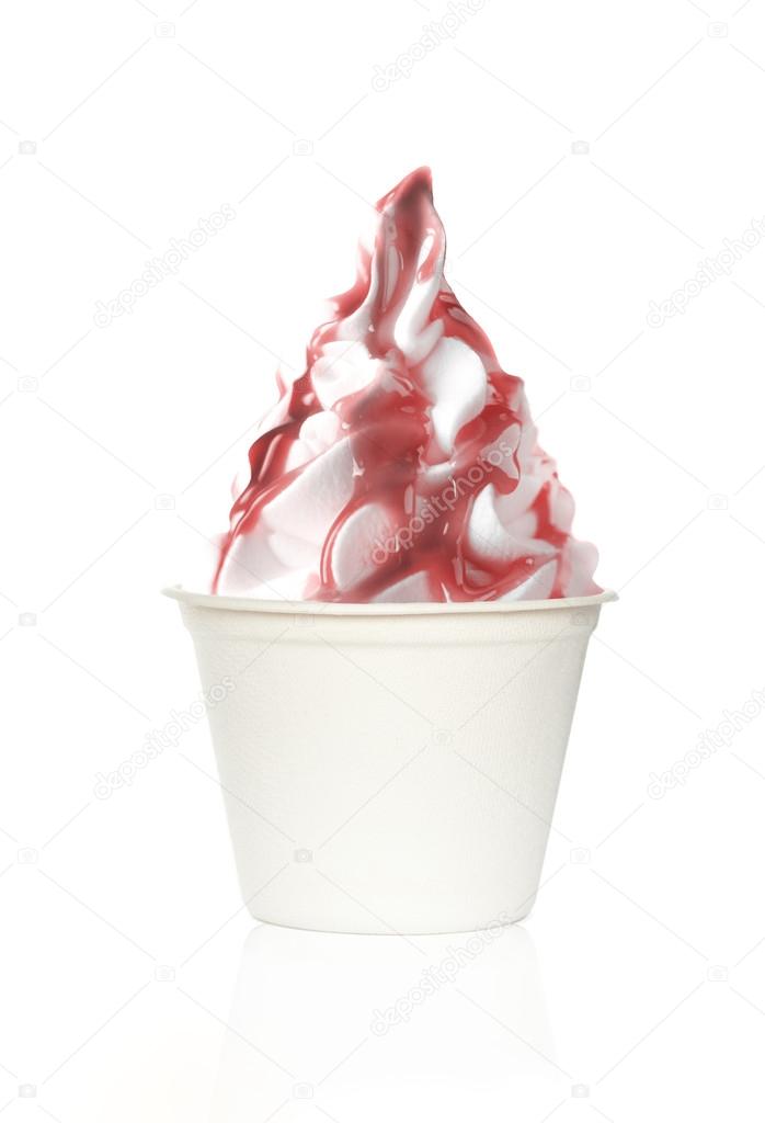Frozen yogurt strawberry