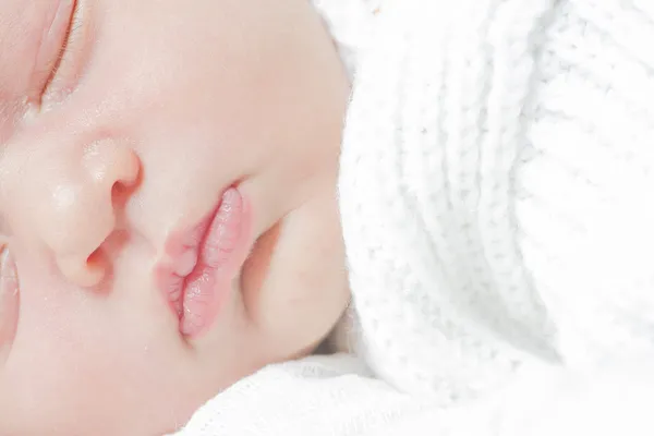 Baby face closeup Stock Photo