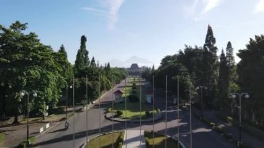 Yogyakarta, Endonezya 'daki Universitas Gadjah Mada' nın hava görüntüsü. 