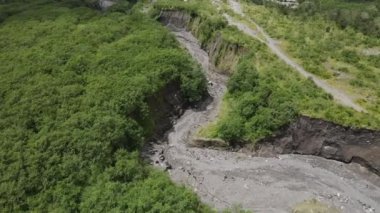 Endonezya 'daki Merapi Dağı Havacılık Vadisi