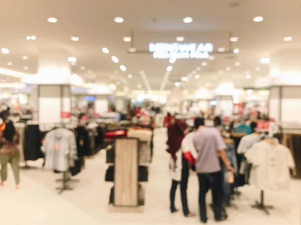 Abstract Blurred Fashion Clothes Shop Boutique Interior Shopping Mall Bokeh — Stock Photo, Image