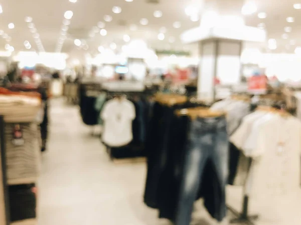 Abstract Blurred Fashion Clothes Shop Boutique Interior Shopping Mall Bokeh — Stock Photo, Image