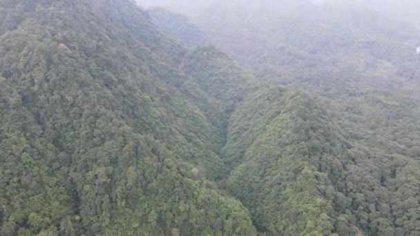 Αεροφωτογραφία Του Όρους Μεράπι Στην Ινδονησία Τροπικό Δάσος Γύρω Του — Αρχείο Βίντεο