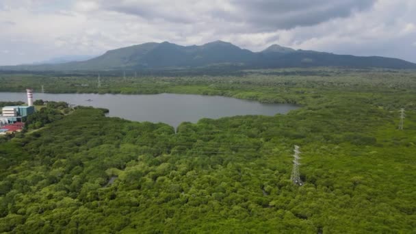 Aerial View West Bali National Park Indonesia — стоковое видео