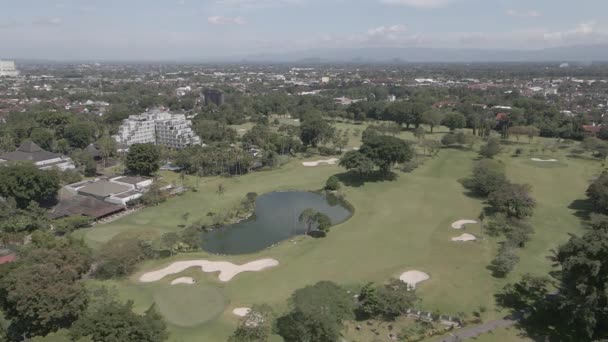 Aerial View Golf Field Indonesia — Stock Video