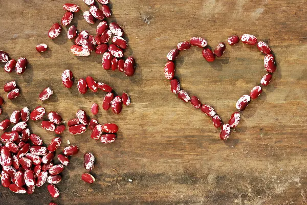 Corazón de frijoles — Foto de Stock