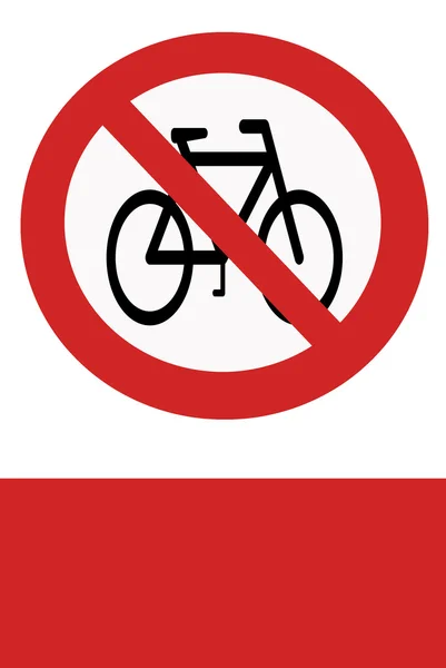Verbod op de fiets — Stockfoto