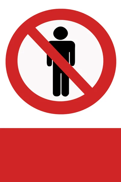Einreiseverbot für Mann. — Stockfoto