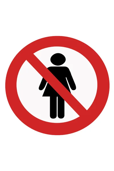 Знаки входу заборони жінок . — стокове фото