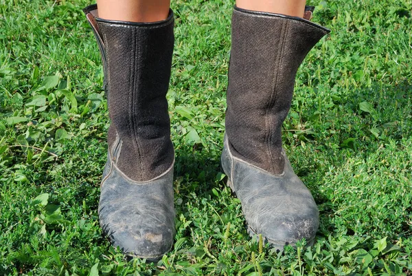 Pracovní gumové boty — Stock fotografie