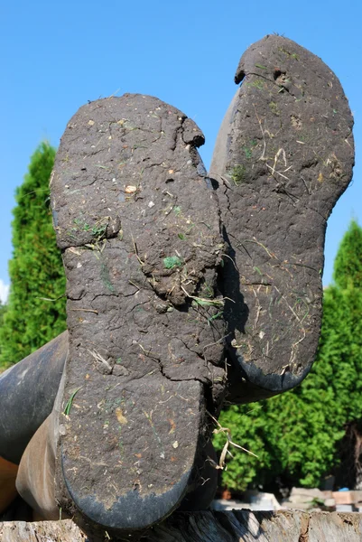 Zabłocone buty — Zdjęcie stockowe