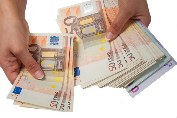 Banknotes euro — Stock Photo, Image