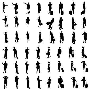 insanların 48 silhouettes