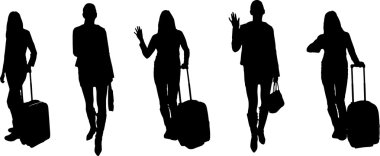 iş adamları, Vector silhouettes