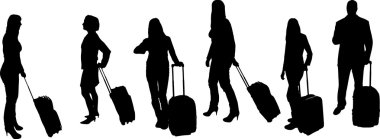 iş adamları, Vector silhouettes