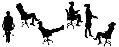 iş adamları, Vector silhouettes