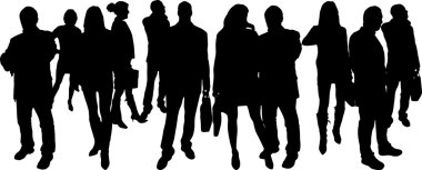 iş adamları, Vector silhouettes