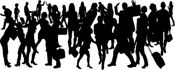 Vector Silhouettes of businesspeople — Stock Vector