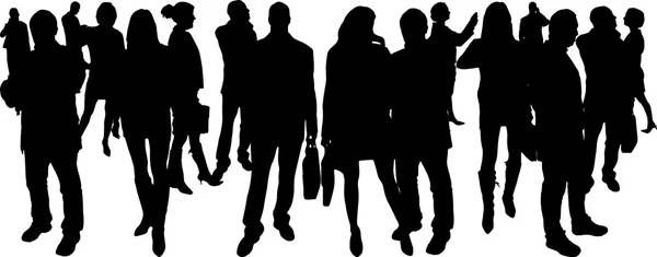 Vector Silhouettes of businesspeople — Stock Vector