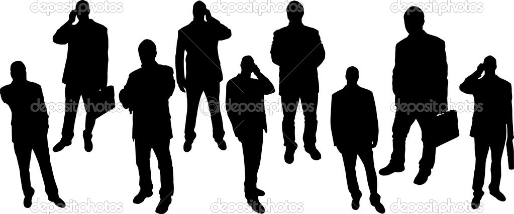 vector Silhouettes of businesspeople