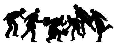 insanların Vector silhouettes