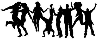 insanların Vector silhouettes.