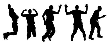 insanlar dans siluetleri vektör.