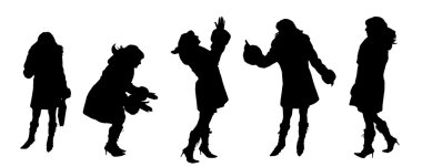 insanların Vector silhouettes