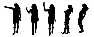 insanların Vector silhouettes
