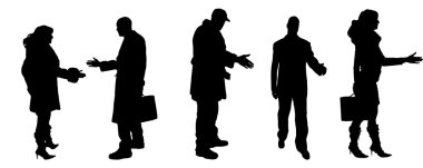 el sıkışmasının Vector silhouettes