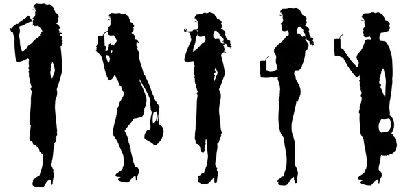 Silhouette vectorielle femme — Image vectorielle