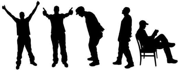 Vector silhouet mannen — Stockvector